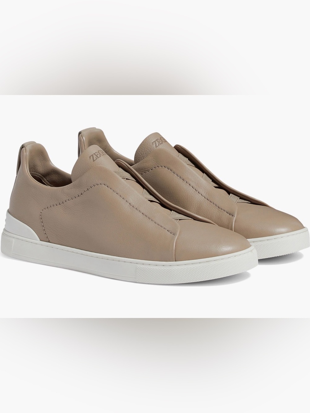 ZEGNA Triple Stitch SECONDSKIN Sneaker Light Taupe